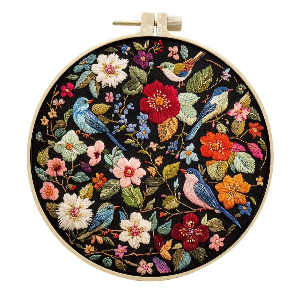 Beginner Flower & Bird Embroidery Starter Kit