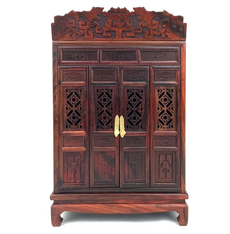 Rosewood Carved Buddha Altar – Portable Zen Butsudan Shrine