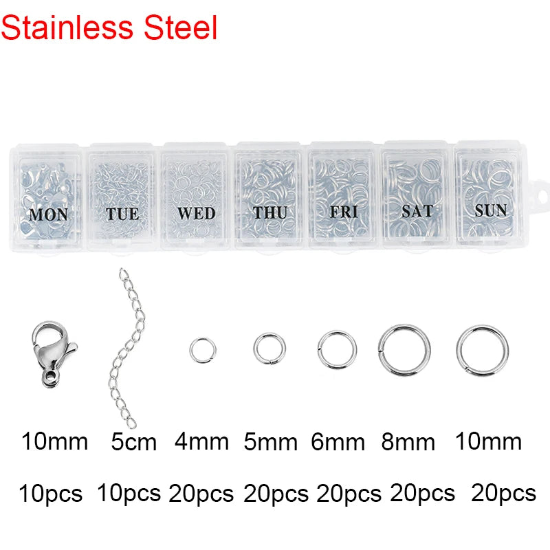 Jewelry Making Kit – Stainless Steel Findings Set in Box