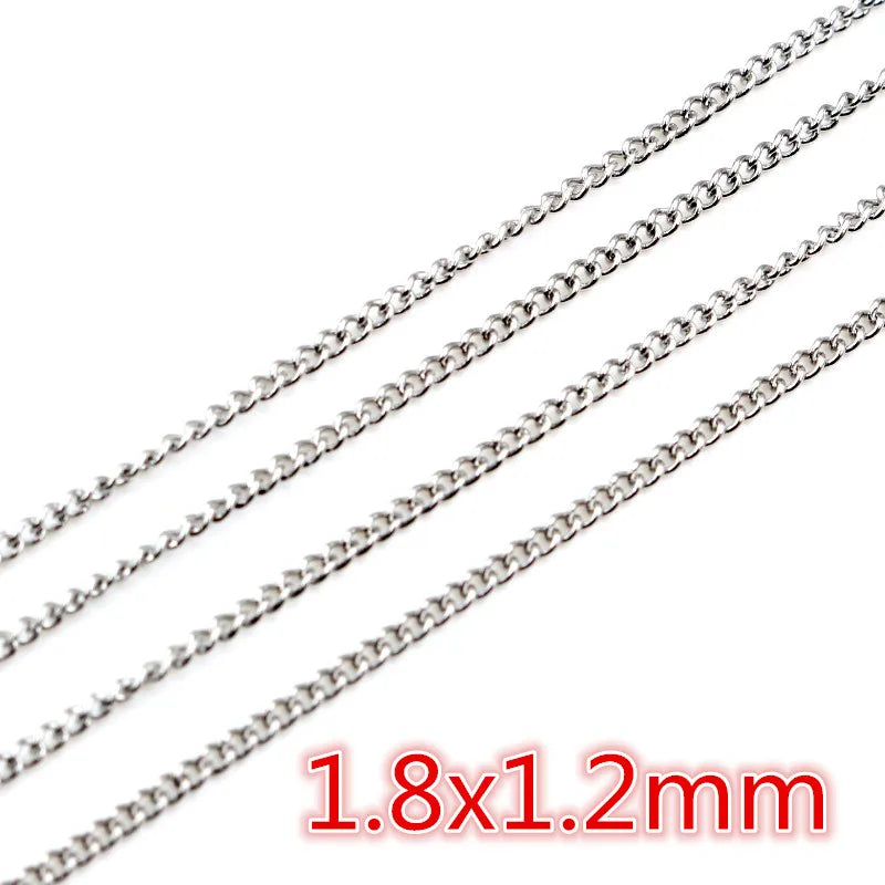 5m Stainless Steel Necklace Chains for DIY Jewelry