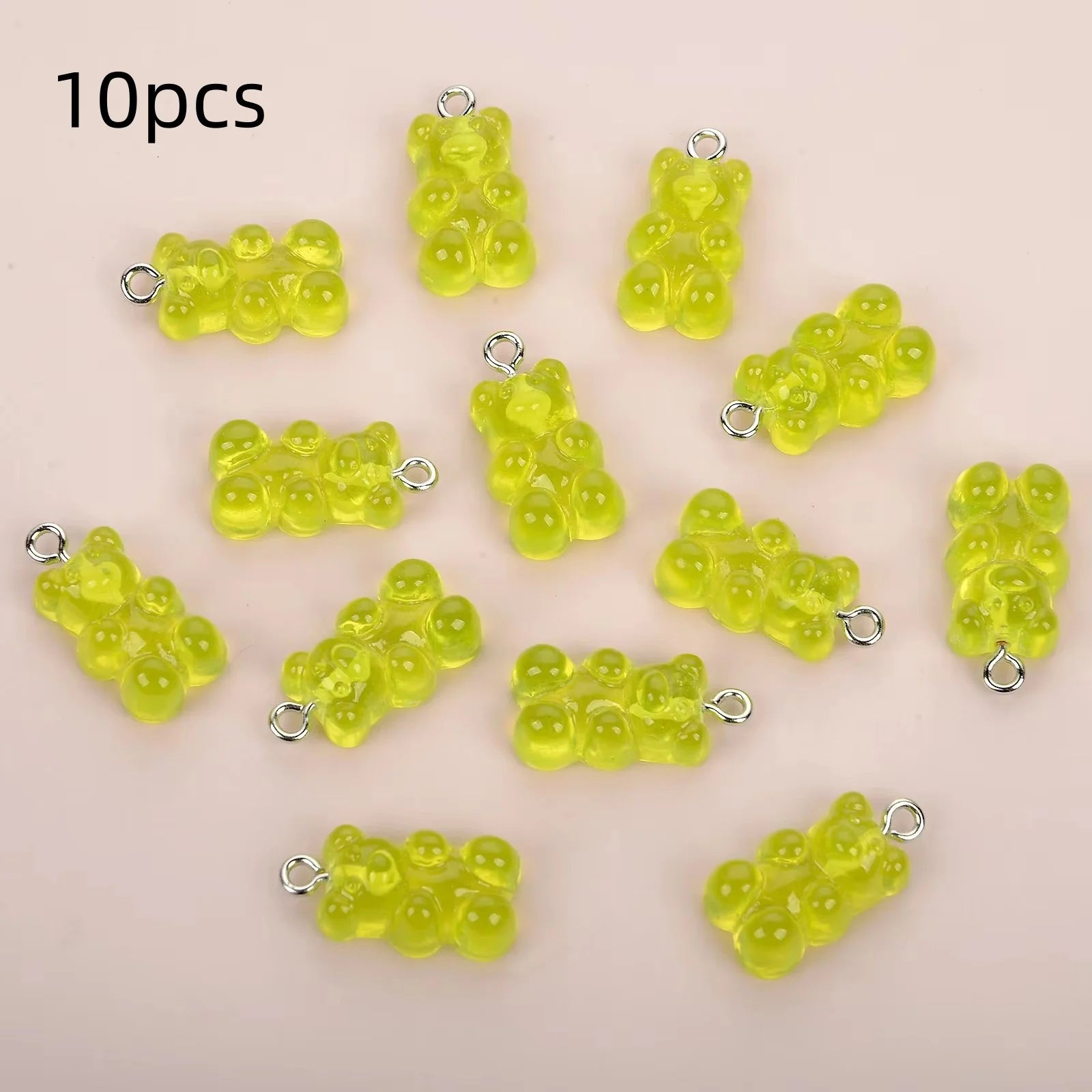 5Pcs 3D Resin Brown Bear Charms – DIY PendantJewelry Accessory Finding