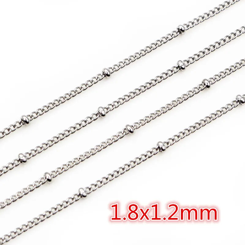5m Stainless Steel Necklace Chains for DIY Jewelry