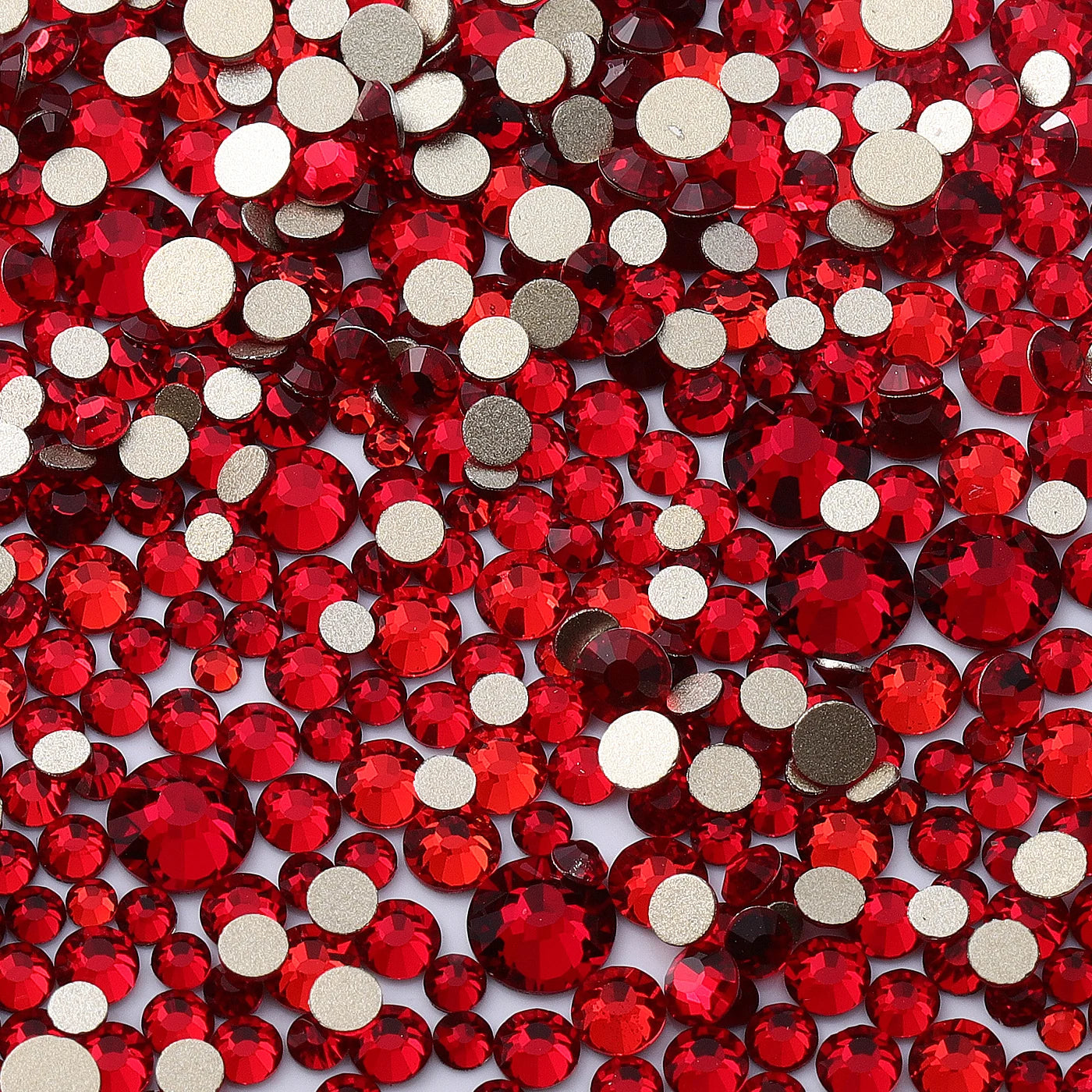 QIIY 1440pcs Glass Rhinestones – Mixed Sizes Flatback Gems