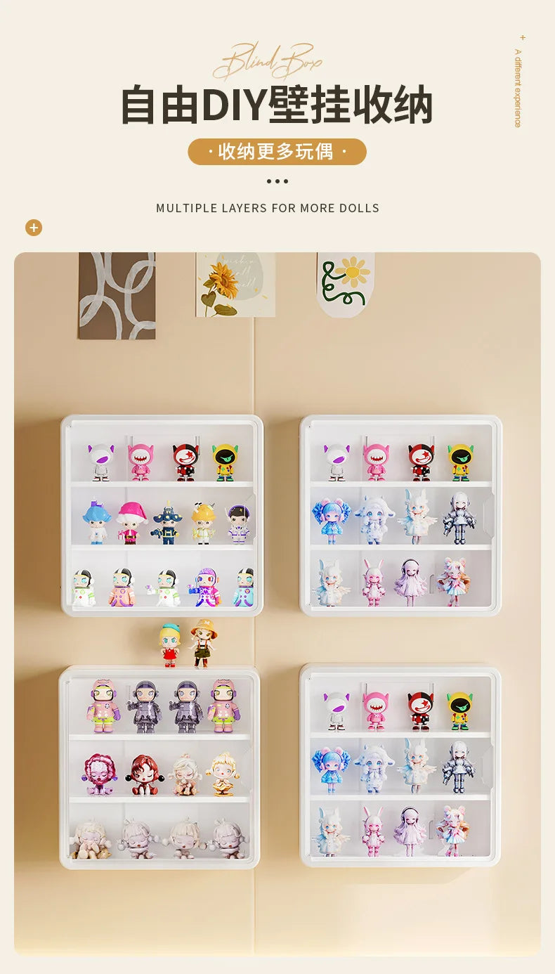 Wall-Mounted Display Box – Magnetic Toy Organizer for Action Figures