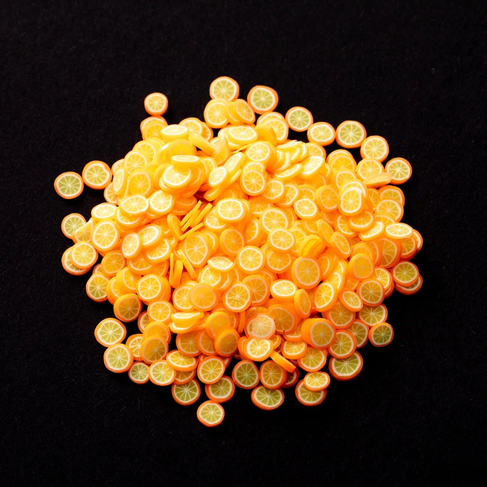 1000pcs Polymer Clay Fruit Slices for Crafts