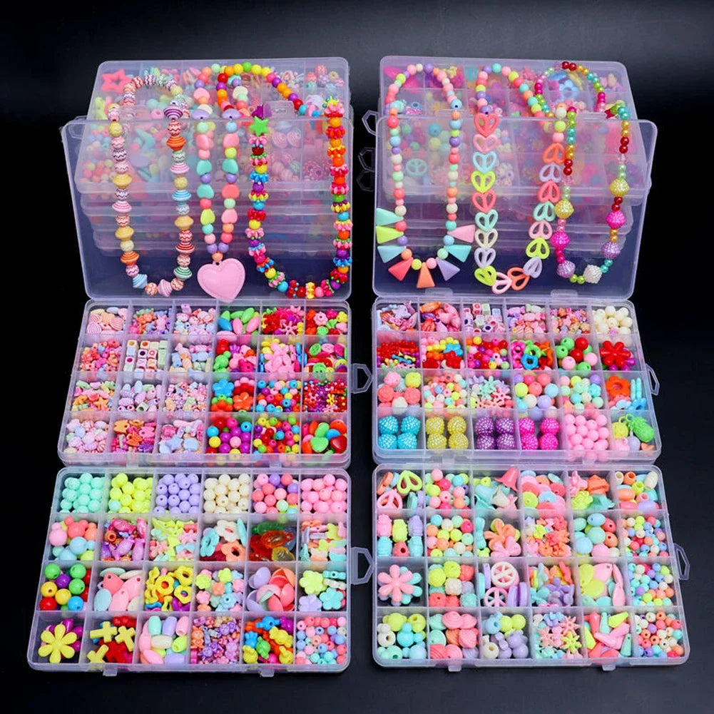 500pcs Kids Bead Kit – DIY Jewelry Making Set for Girls