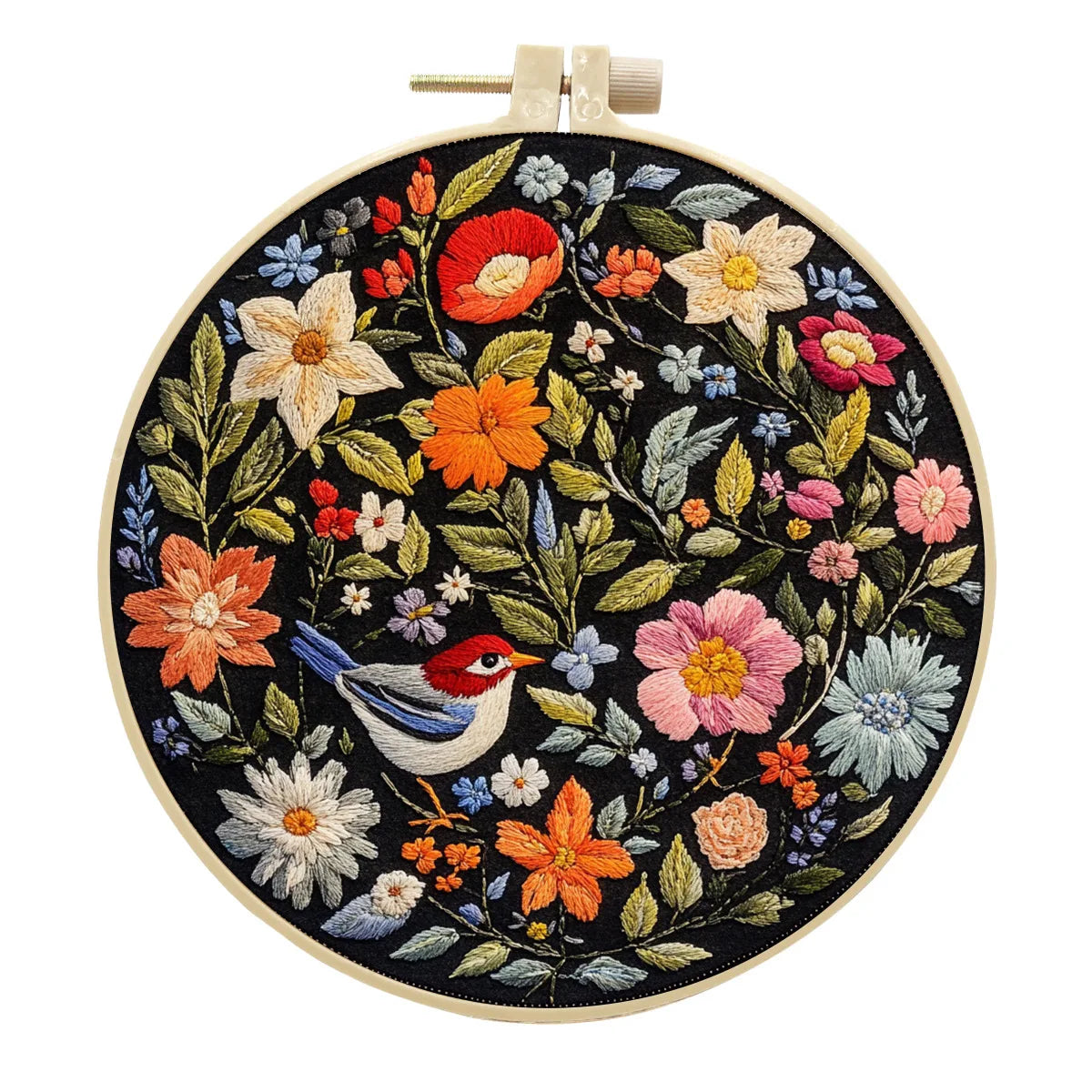 Beginner Flower & Bird Embroidery Starter Kit