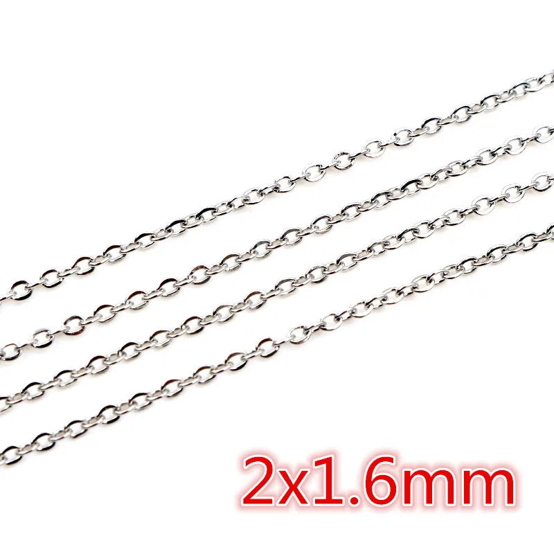 5m Stainless Steel Necklace Chains for DIY Jewelry