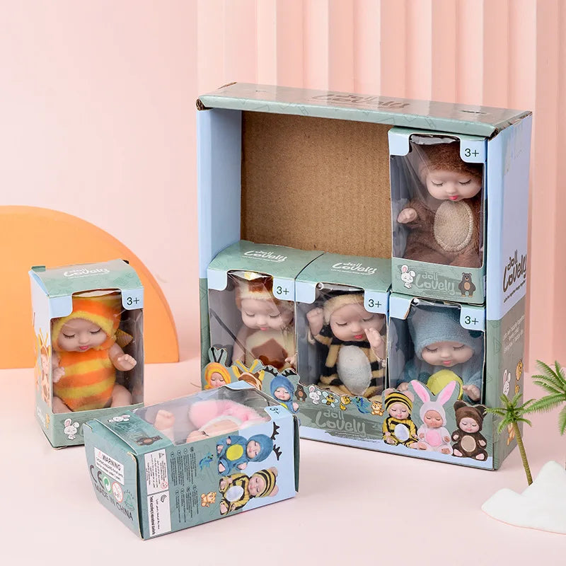 Mini Reborn Sleeping Baby Doll with Clothes & Accessories