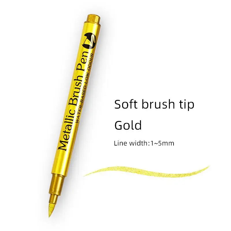 Gold & Silver Metallic Paint Pens for Resin & DIY Crafts