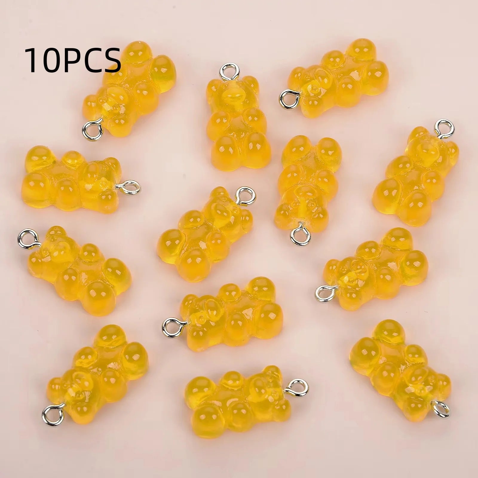 5Pcs 3D Resin Brown Bear Charms – DIY PendantJewelry Accessory Finding