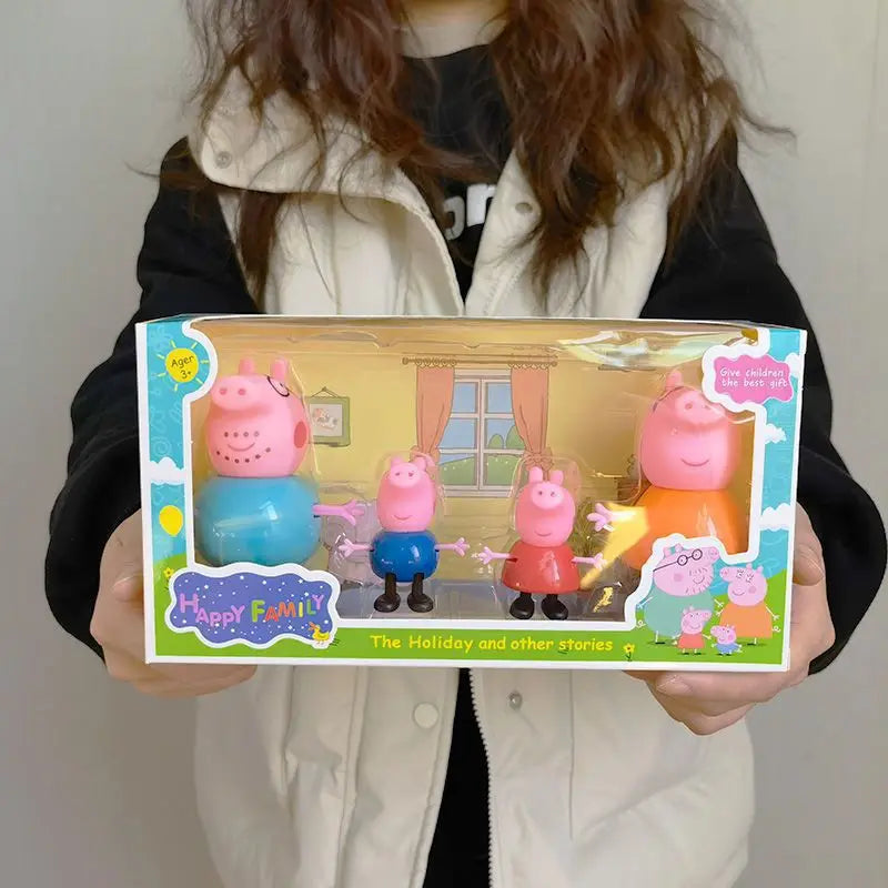 Peppa Pig Family Doll Set – 4-Piece Toy Figure Collection