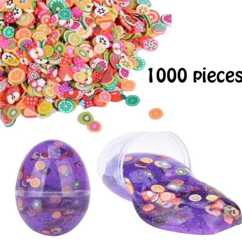 1000pcs Polymer Clay Fruit Slices for Crafts