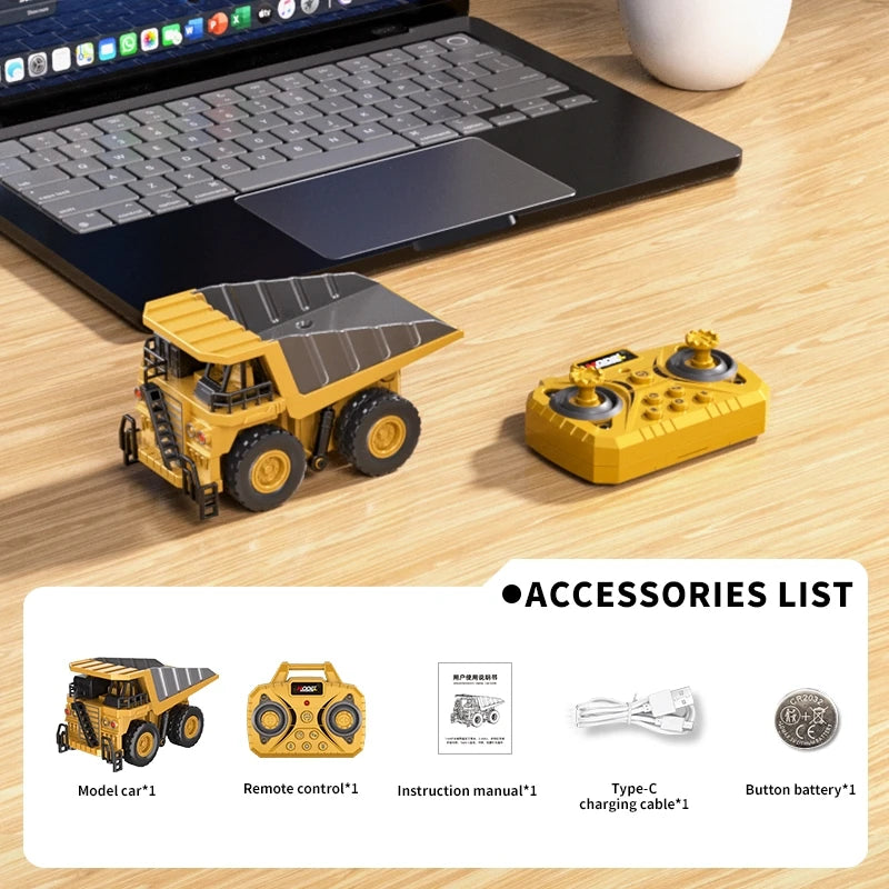 1:64 Bluetooth RC Crane & Forklift 2-in-1 Mini Alloy Toy Vehicle