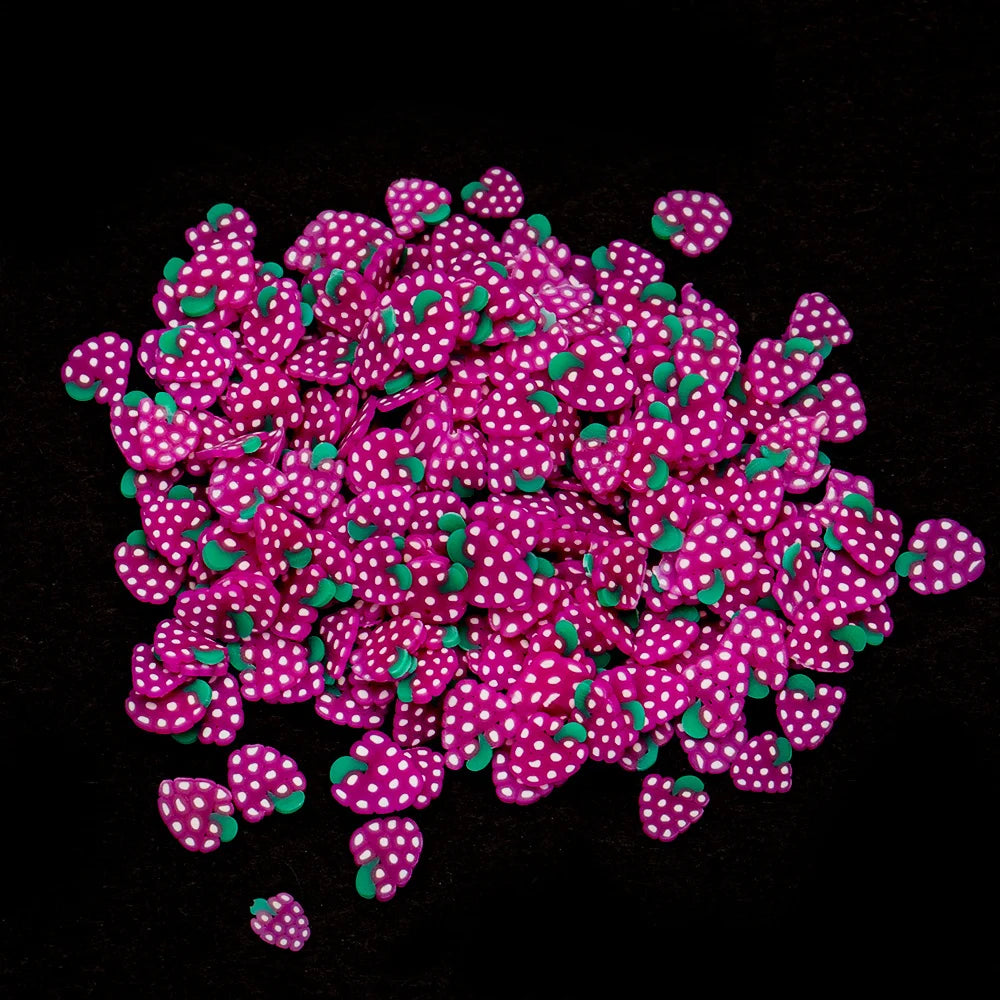 1000pcs Polymer Clay Fruit Slices for Crafts