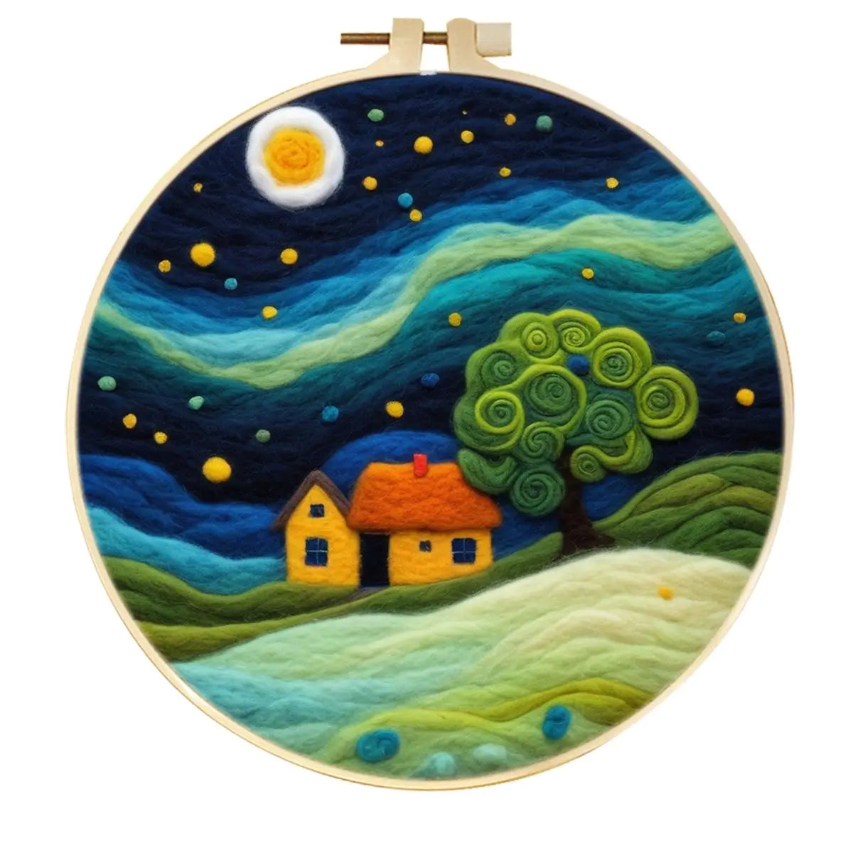 DIY Wool Felt Painting Kit – Moon Scenery