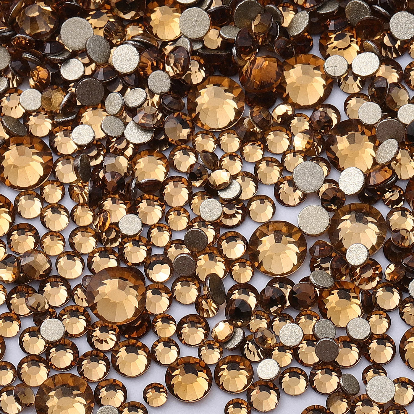 QIIY 1440pcs Glass Rhinestones – Mixed Sizes Flatback Gems