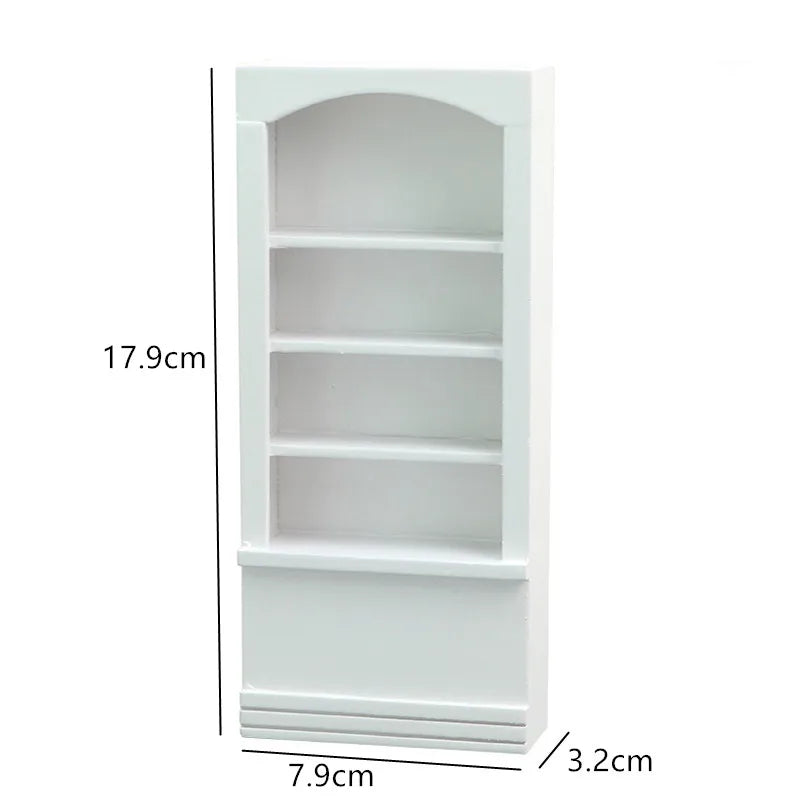 1:12 Mini White Cupboard – Dollhouse Display & Storage Cabinet
