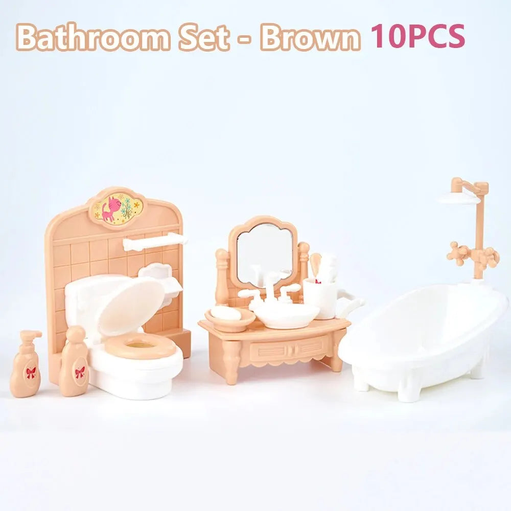 10pcs Kawaii Mini Kitchen Set – Dollhouse Accessories for Girls
