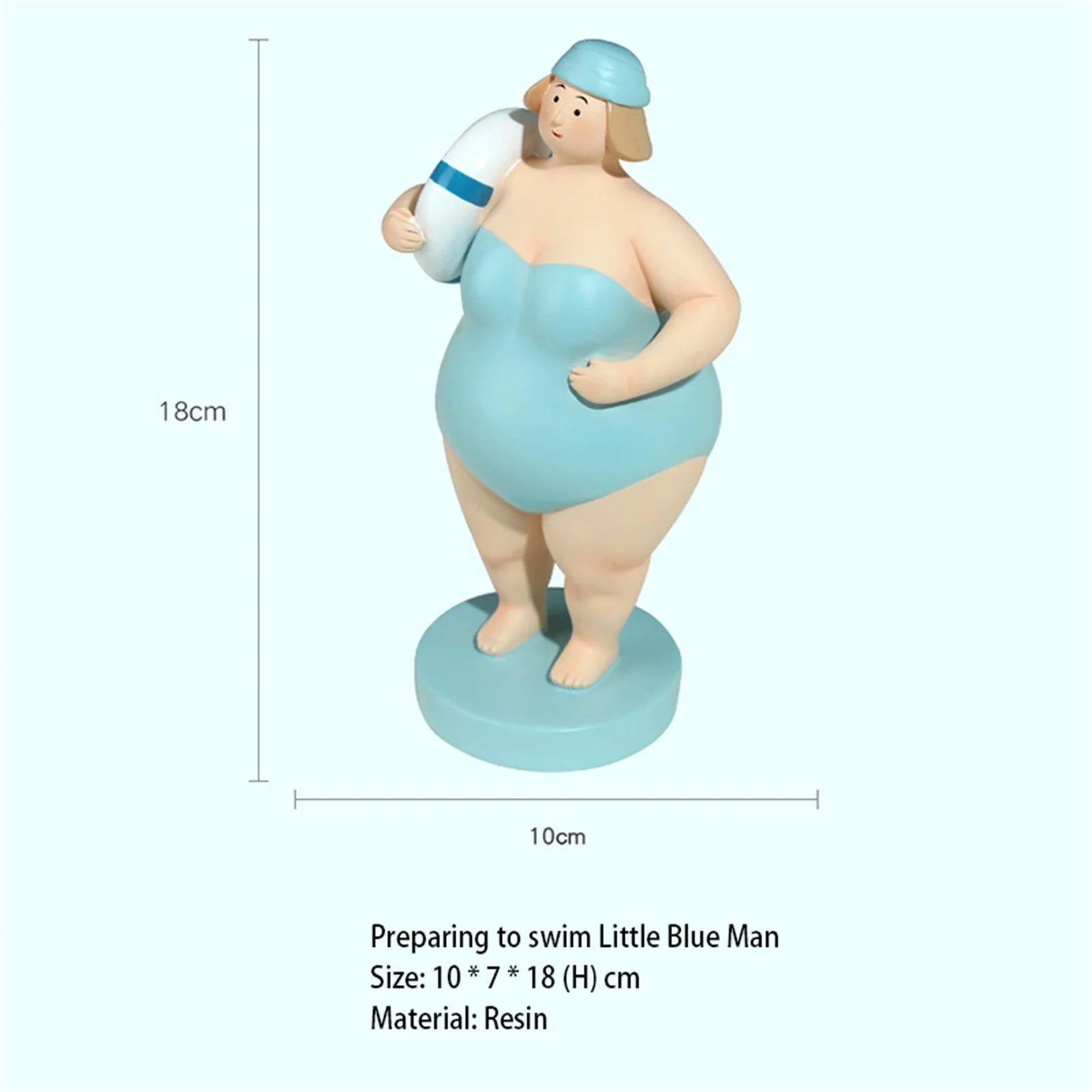Abstract Chubby Lady Sculpture – Modern Woman Art Decor Statue