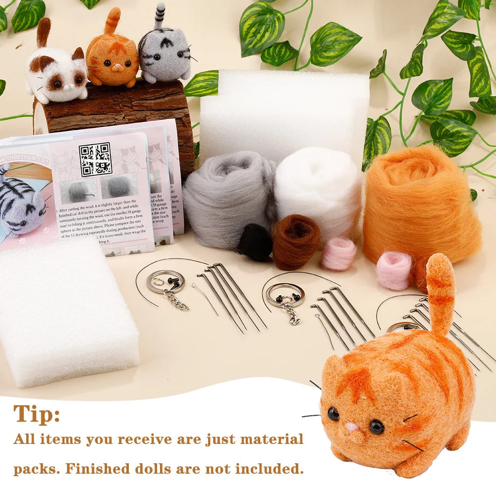Dog & Cat Wool Needle Felting DIY Kit