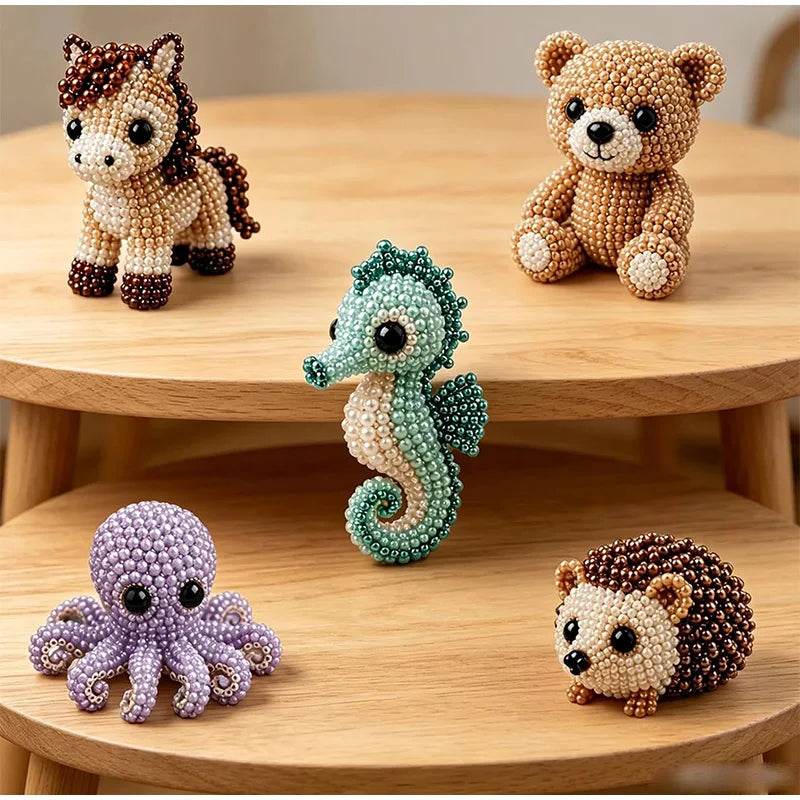 3D Beaded Bird DIY Craft Kit – Handmade Animal Beading Set