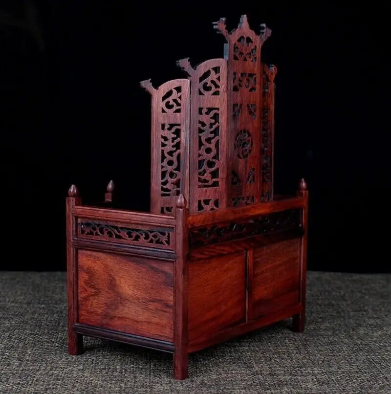 Hand-Carved Rosewood Mini Buddha Altar Table – Butsudan Shrine