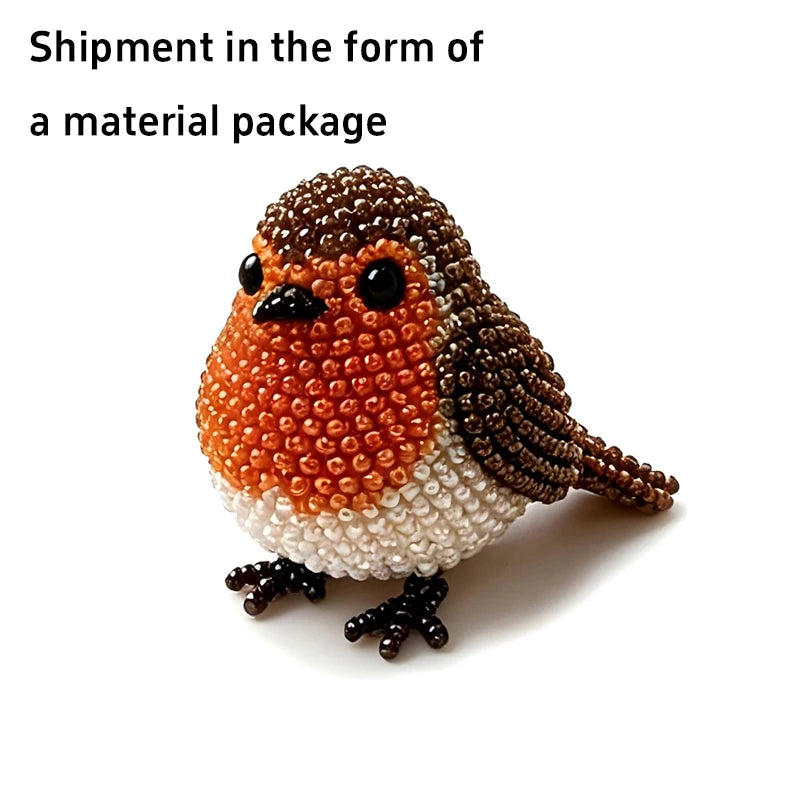 3D Beaded Bird DIY Craft Kit – Handmade Animal Beading Set