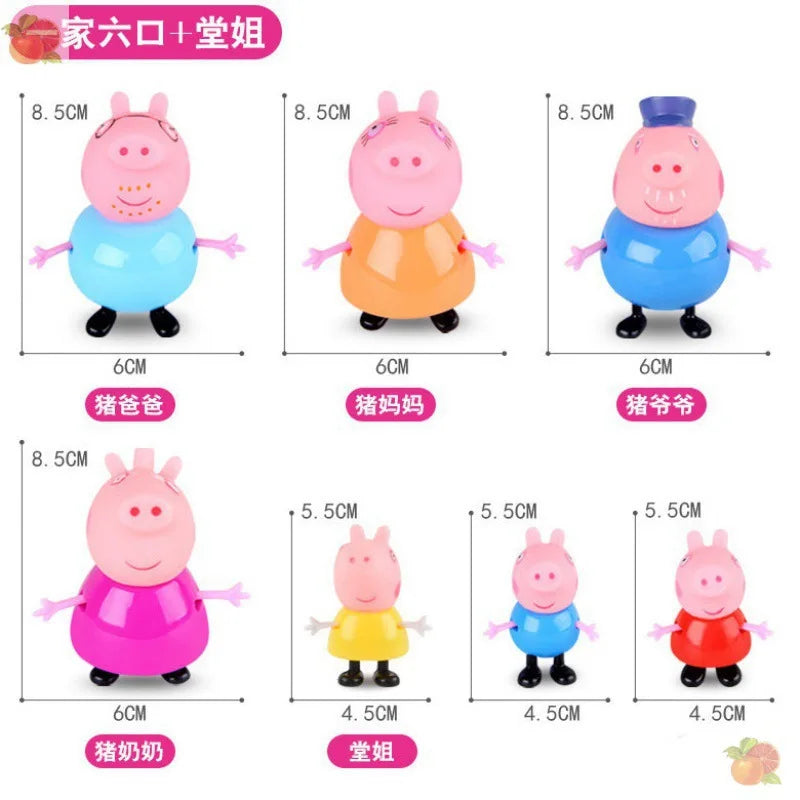 Peppa Pig Family Doll Set – 4-Piece Toy Figure Collection