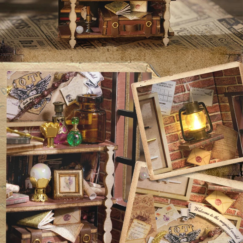 Wooden DIY Miniature Dollhouse Kit with Furniture