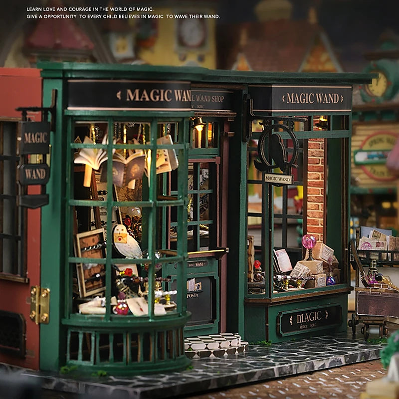 Wooden DIY Miniature Dollhouse Kit with Furniture