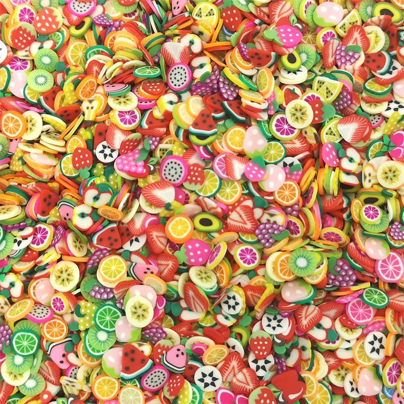 1000pcs Polymer Clay Fruit Slices for Crafts