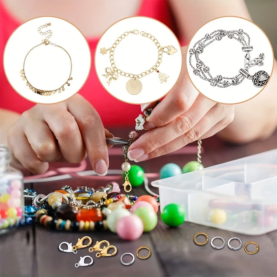Lobster Clasps & Jump Rings Set – Gold & Silver Jewelry Findings