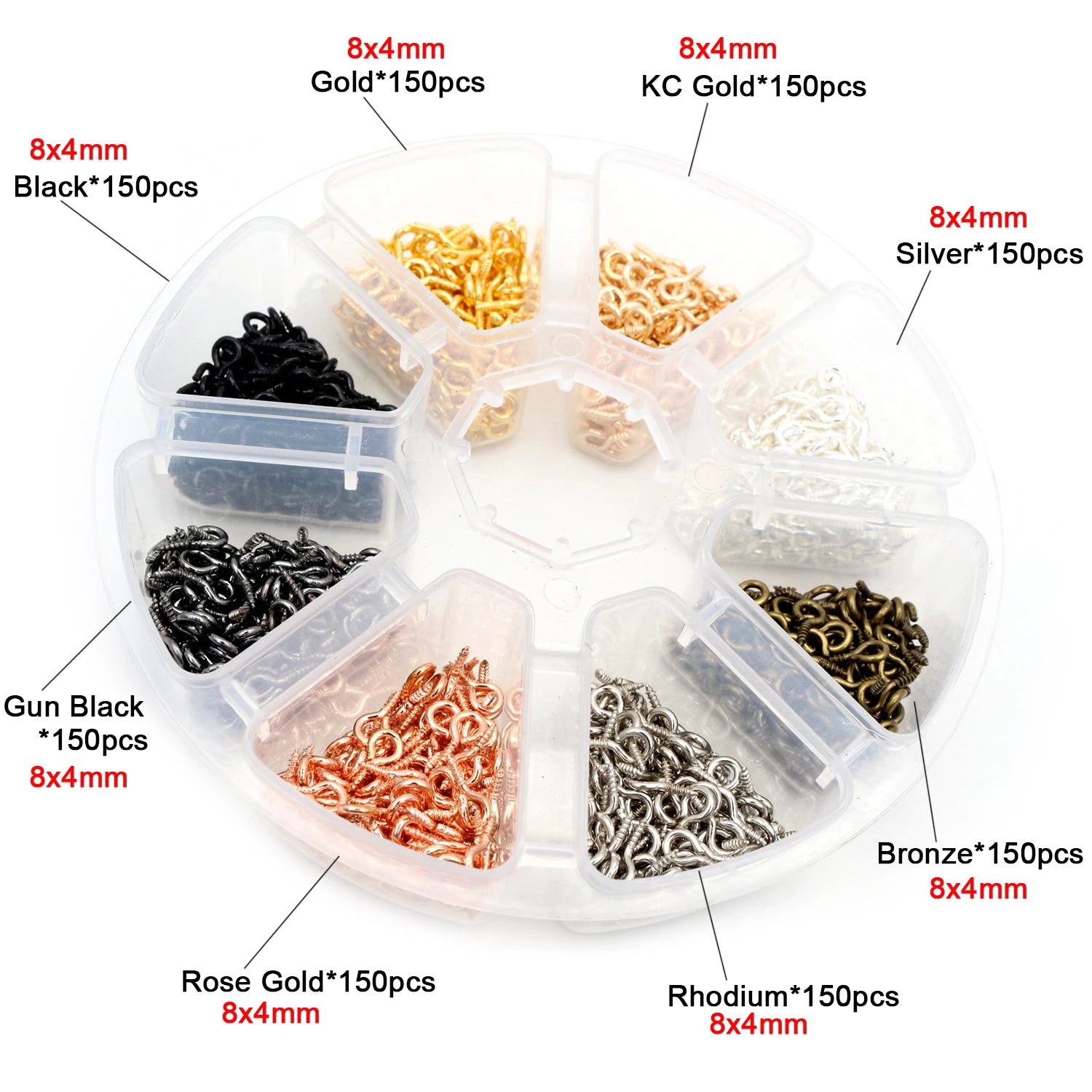 Assorted Jump Ring Set – 8 Colors, 3–10mm