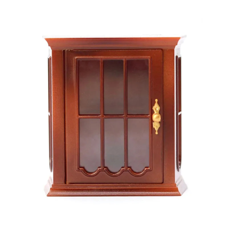 1:12 Mini White Cupboard – Dollhouse Display & Storage Cabinet