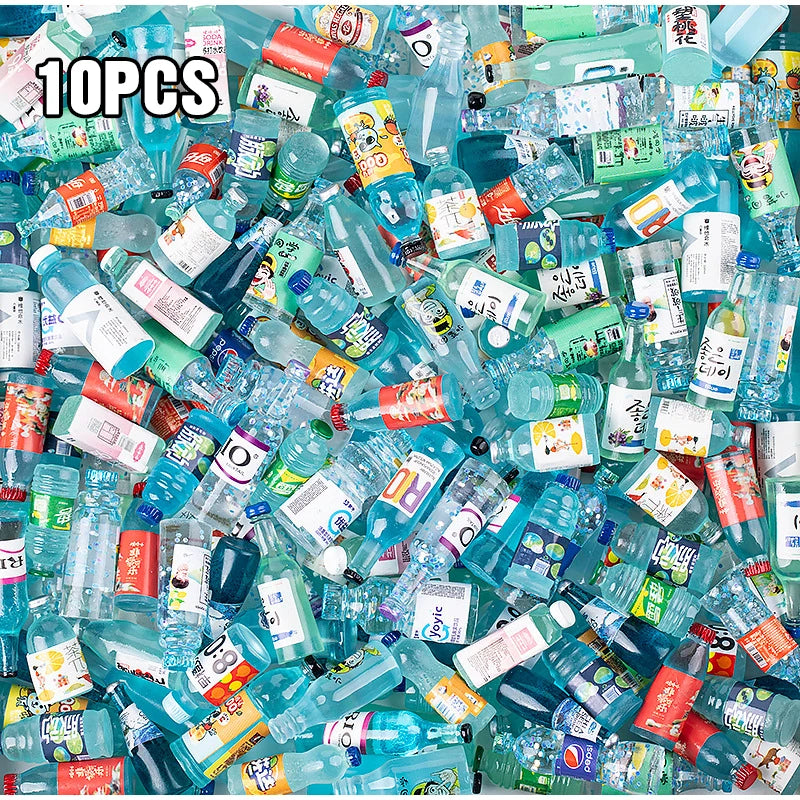 Mini Resin Beverage Bottles – Dollhouse Accessories & Party Fillers