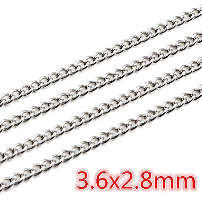 5m Stainless Steel Necklace Chains for DIY Jewelry