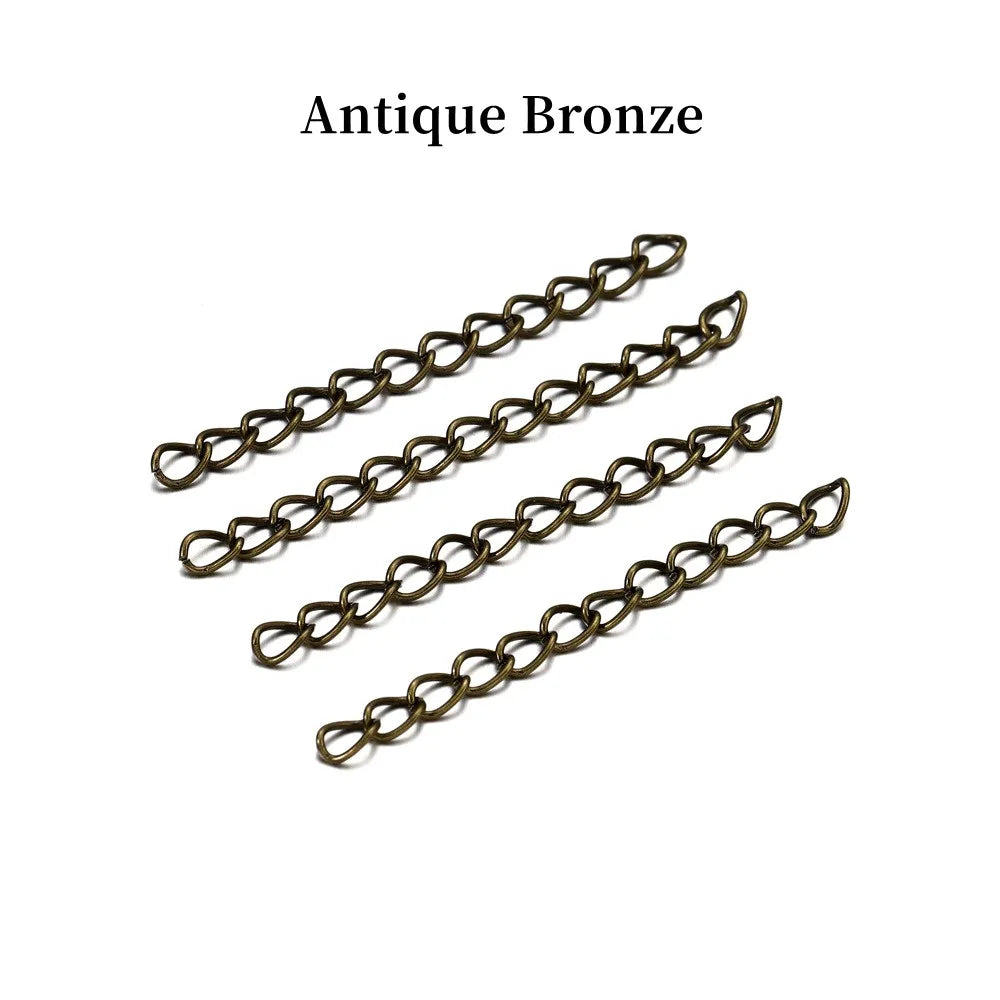 50–100pcs Necklace Extension Chains for DIY Jewelry