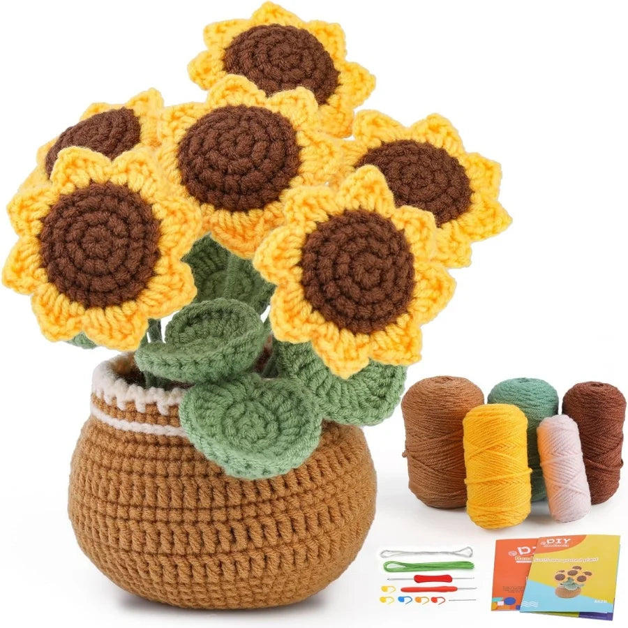 Beginner Crochet Kit – Flower Potted Plants