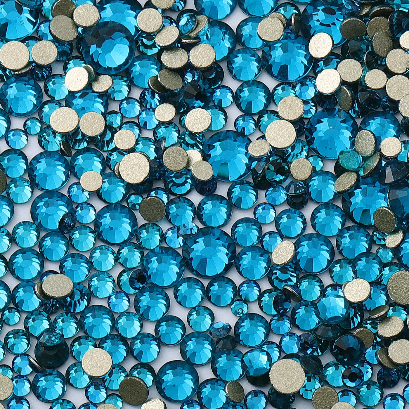 QIIY 1440pcs Glass Rhinestones – Mixed Sizes Flatback Gems