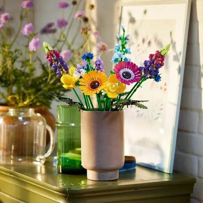 Bird Paradise & Rose Bouquet Building Blocks