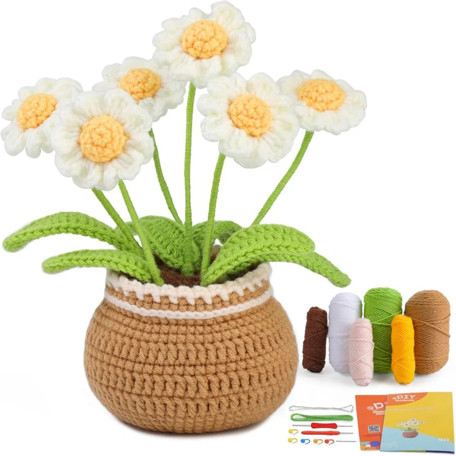 Beginner Crochet Kit – Flower Potted Plants