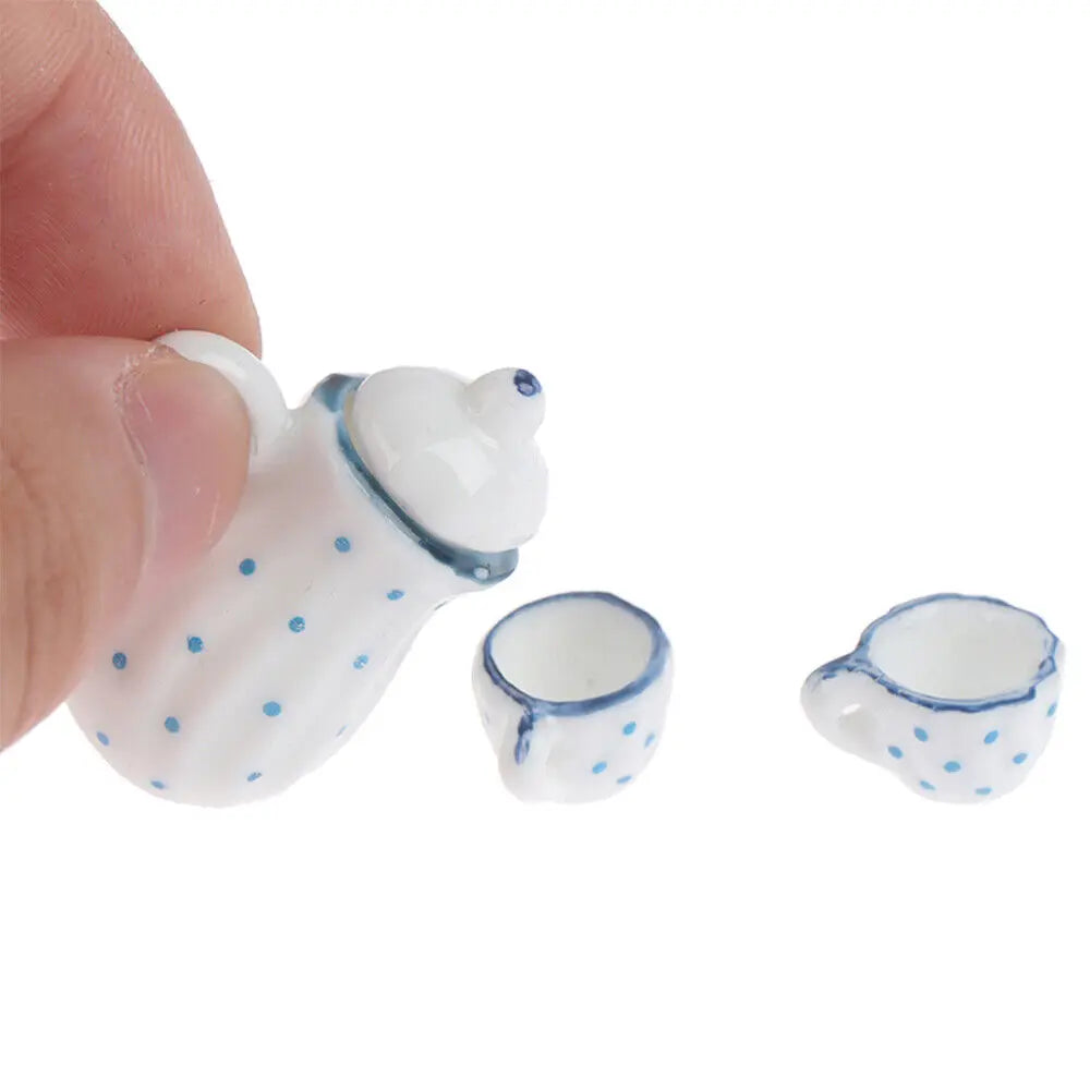 15pcs Mini Porcelain Tea Set – Dollhouse Tableware