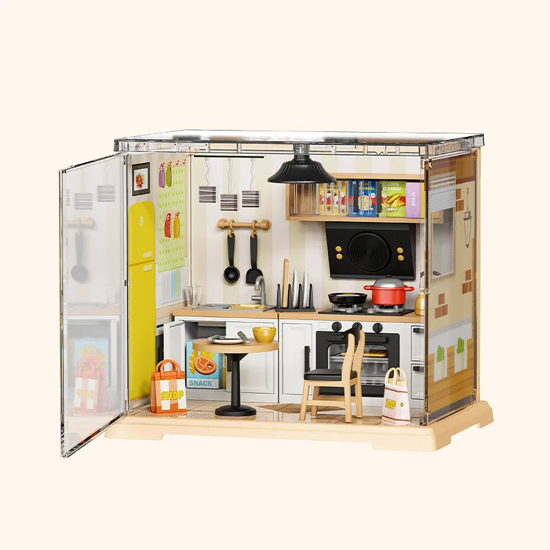 DIY Mini Dollhouse 3D Puzzle Model with Furniture & LED Lights