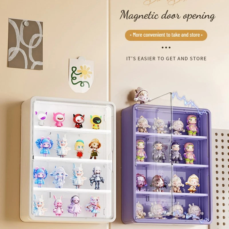 Wall-Mounted Display Box – Magnetic Toy Organizer for Action Figures