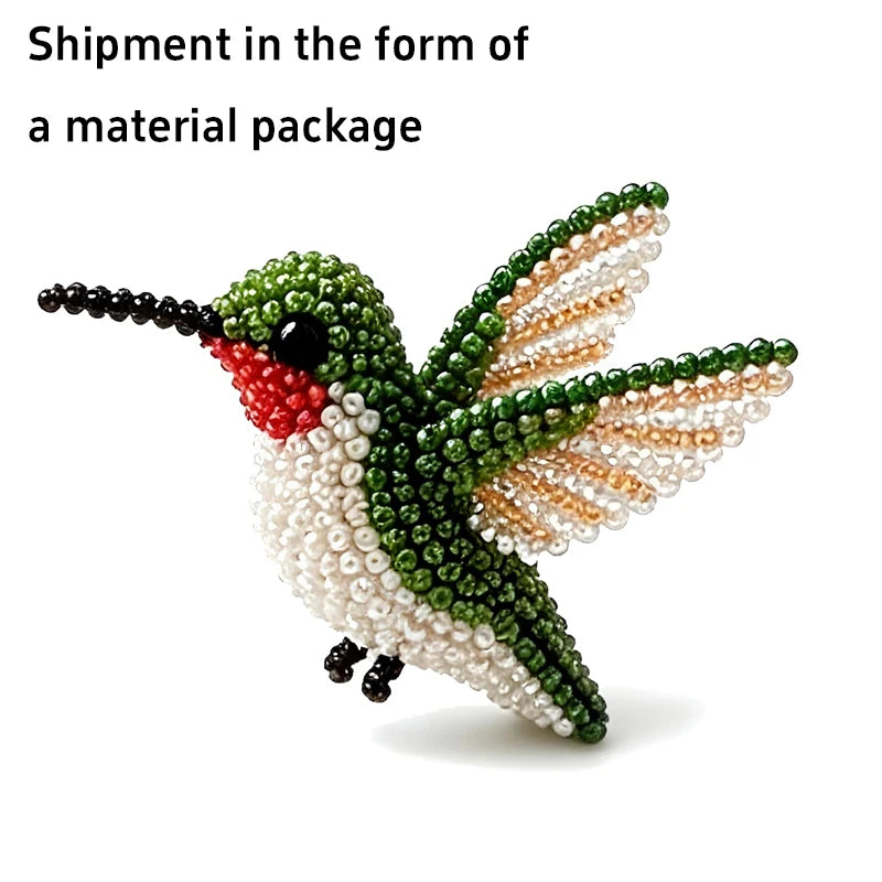 3D Beaded Bird DIY Craft Kit – Handmade Animal Beading Set