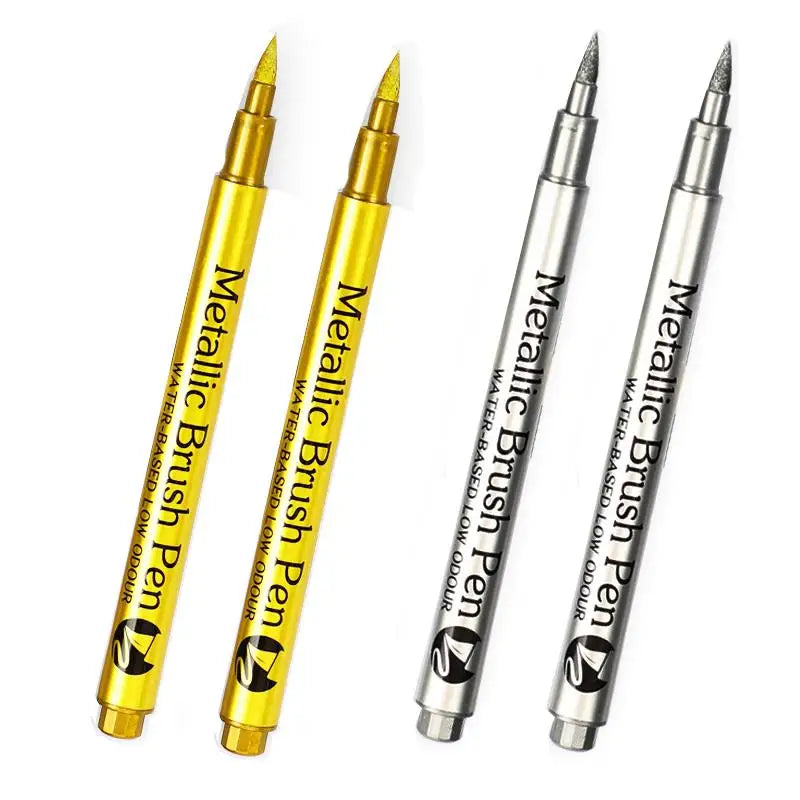 Gold & Silver Metallic Paint Pens for Resin & DIY Crafts