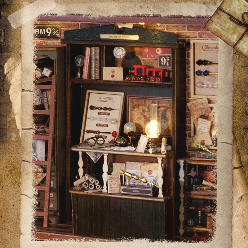 Wooden DIY Miniature Dollhouse Kit with Furniture