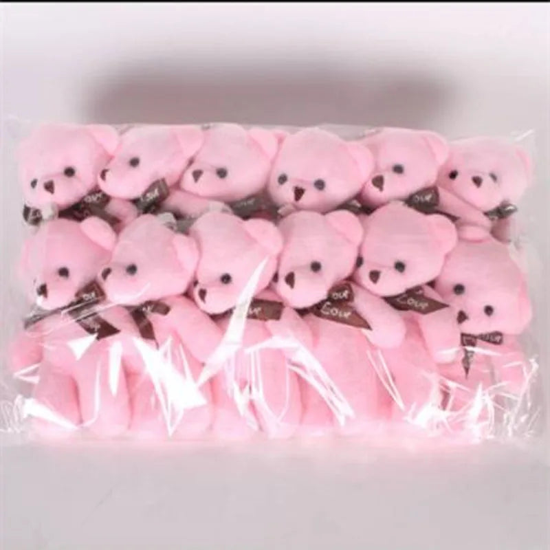 12pcs Mini Teddy Bears – Plush Keychain Dolls for Gifts & Decor