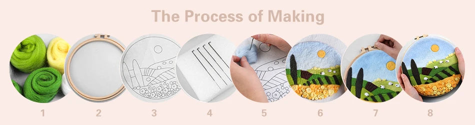 DIY Wool Felt Painting Kit – Moon Scenery